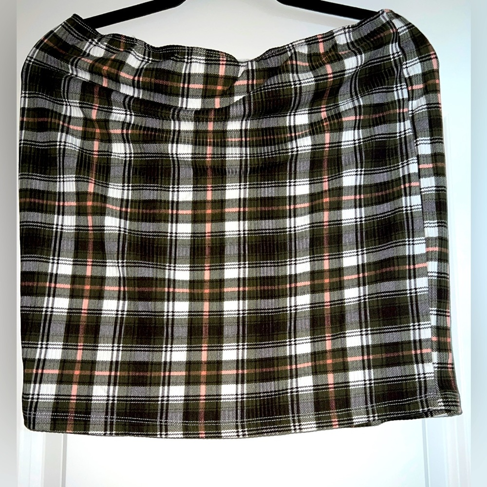 3 piece Plaid skirt set